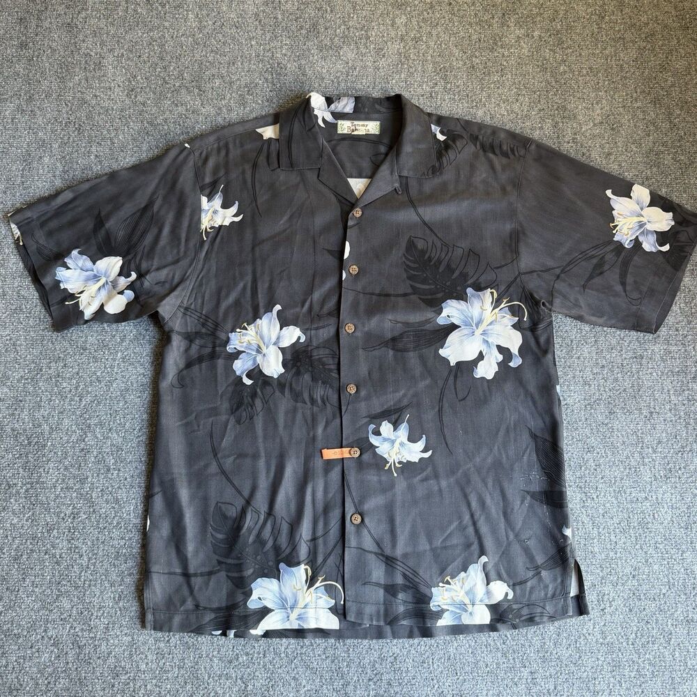 Tommy Bahama Men’s Size M 100% Silk Camp Shirts Lot of 3 Hawaiian Floral Plaid - Picture 12 of 16